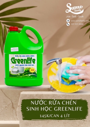 Nước rửa chén Greenlife 4L