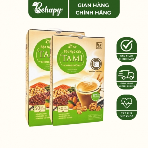 Bột ngũ cốc Tami không đường hộp 900gr