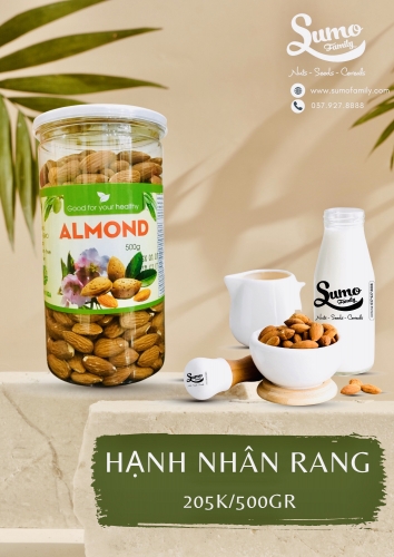 Hạnh nhân tách vỏ rang 500g