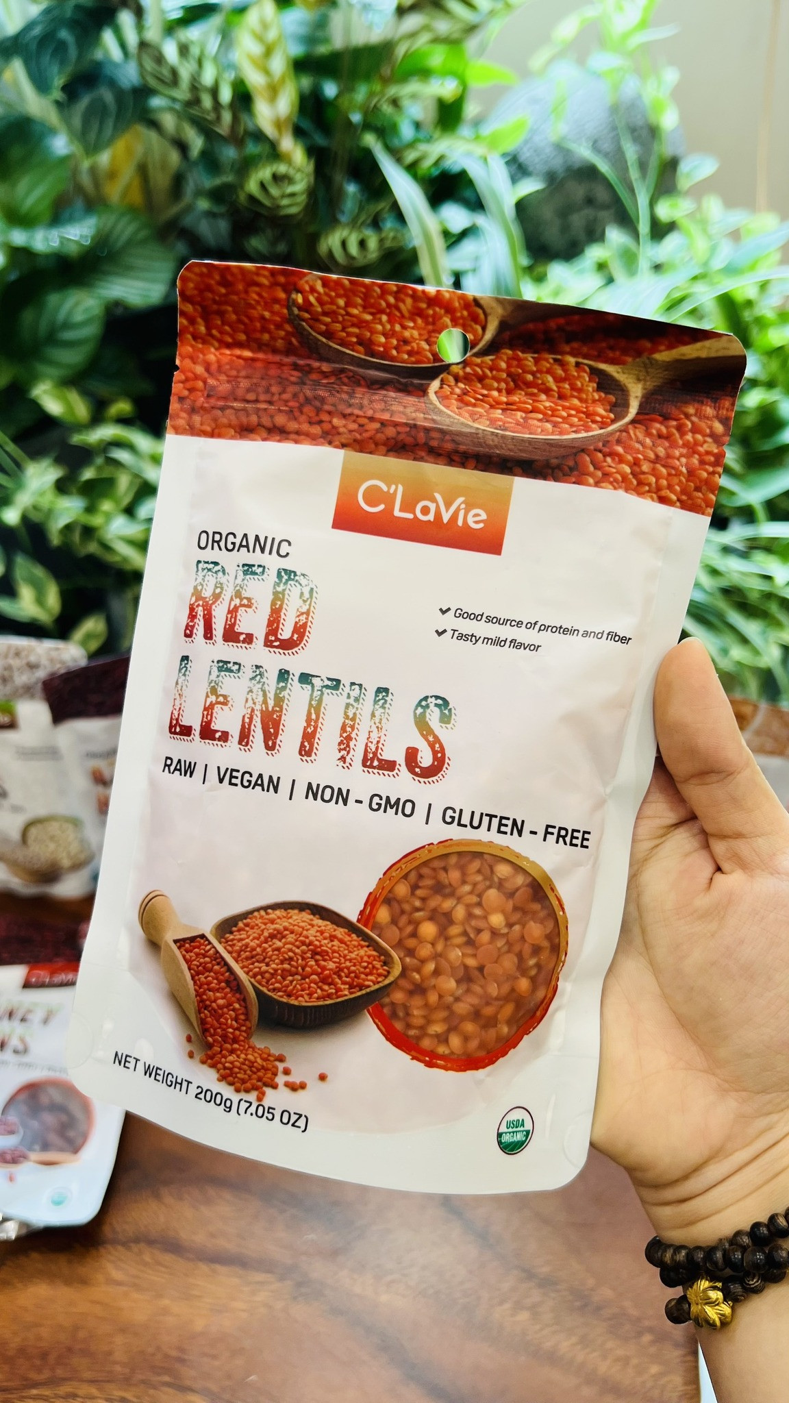 Đậu lăng đỏ hữu cơ 200gr - C'LaVie