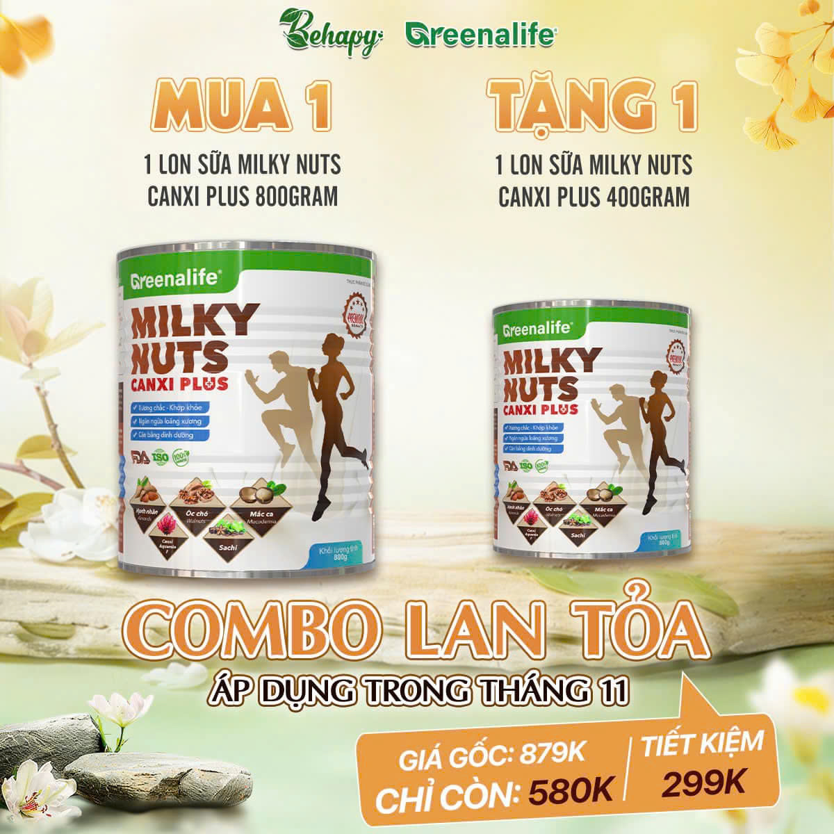 Combo Lan Tỏa- Mua 1 Milky Canxi Plus (Lon 800 gram) Tặng Milky Canxi Plus (Lon 400 gram) 299k  580,000  Xem chi tiết